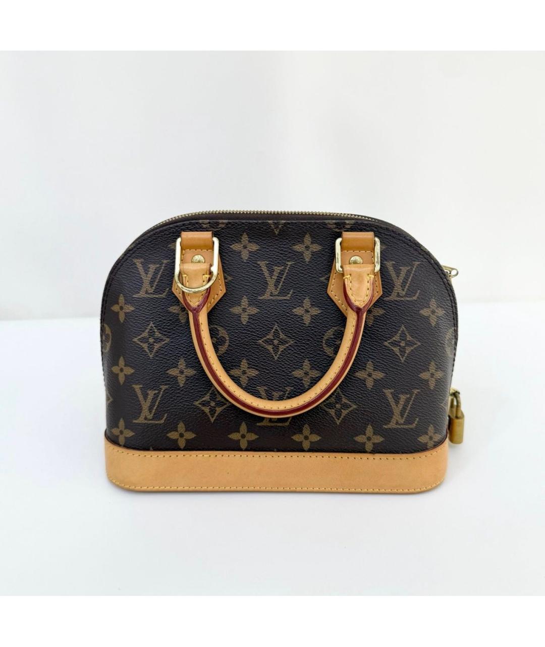 LOUIS VUITTON Коричневая кожаная сумка через плечо, фото 3