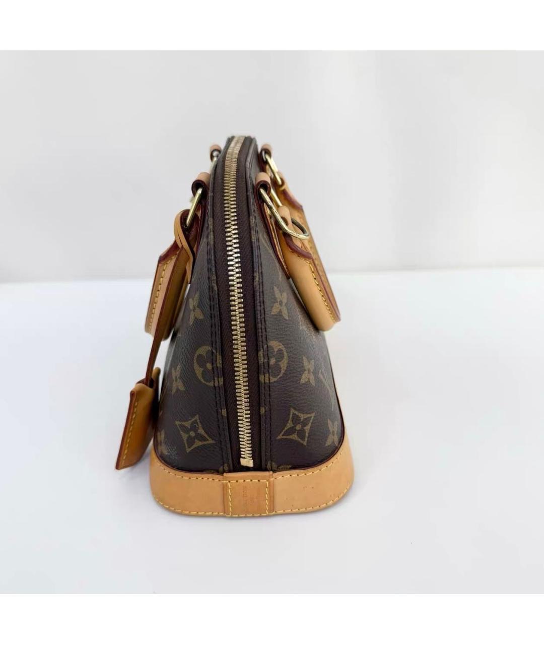 LOUIS VUITTON Коричневая кожаная сумка через плечо, фото 2
