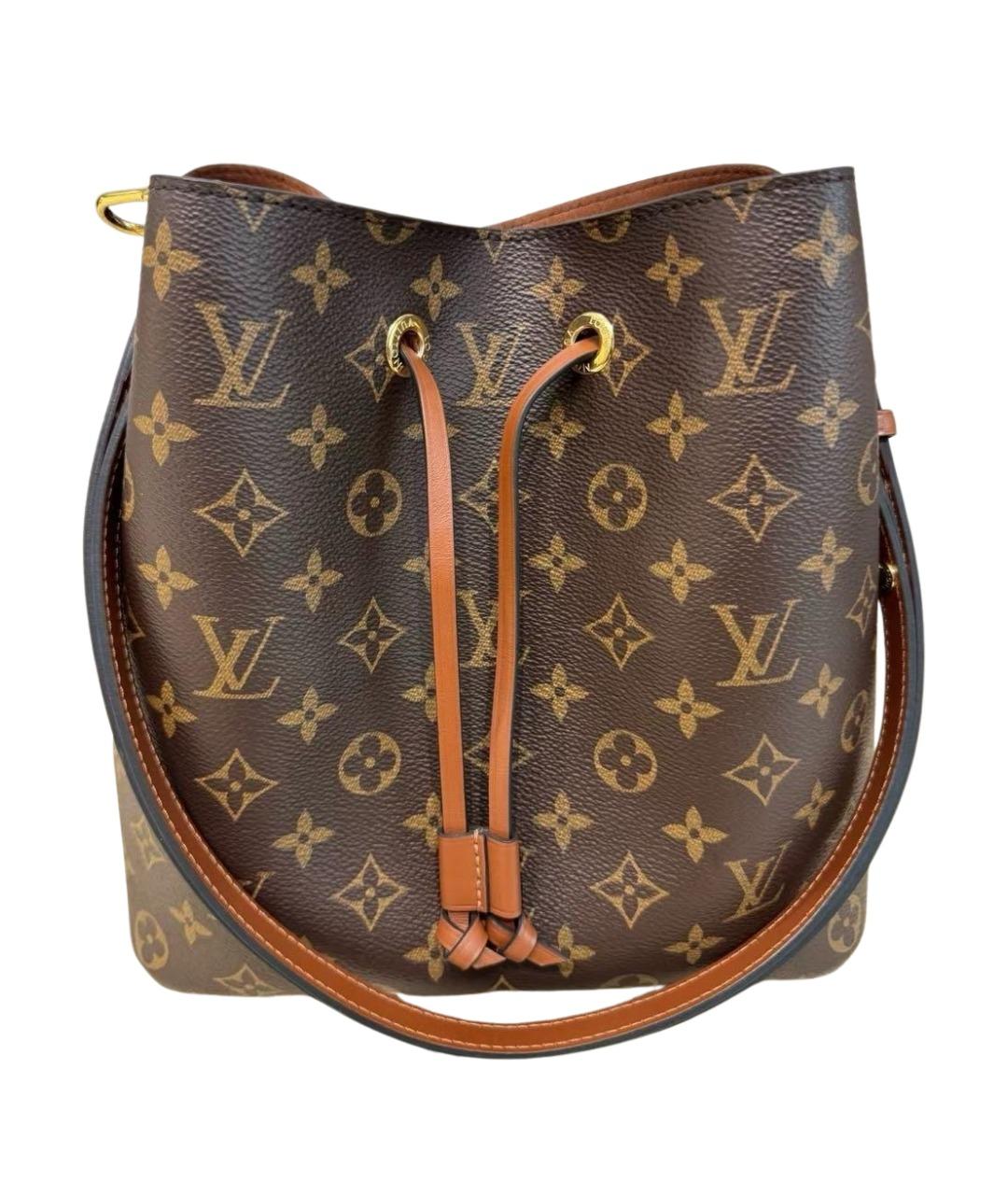 LOUIS VUITTON Коричневая кожаная сумка тоут, фото 1