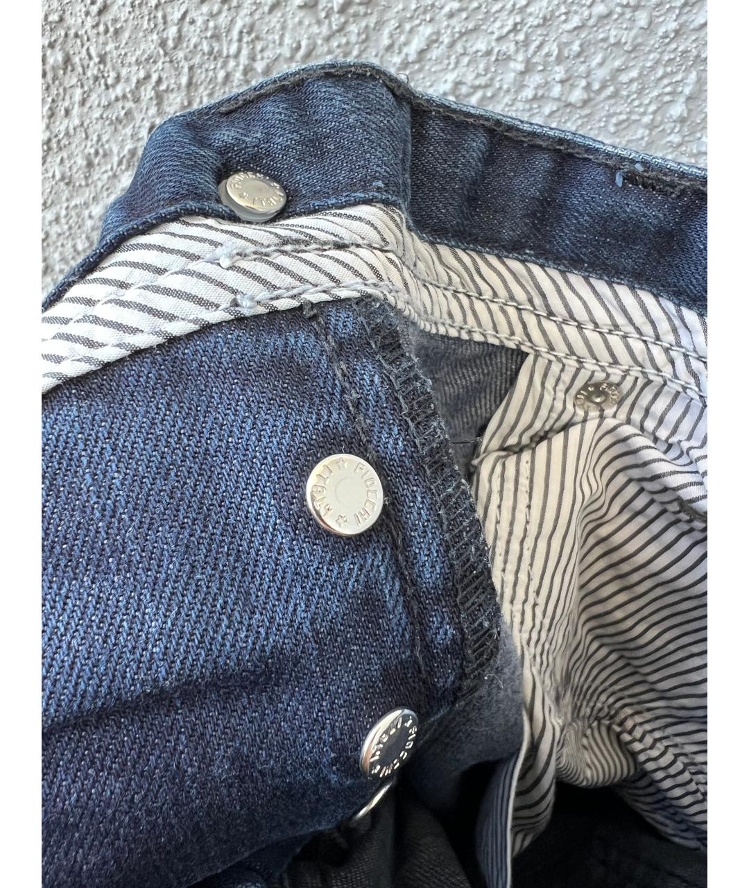 DOLCE&GABBANA Темно-синие хлопковые прямые джинсы, фото 6