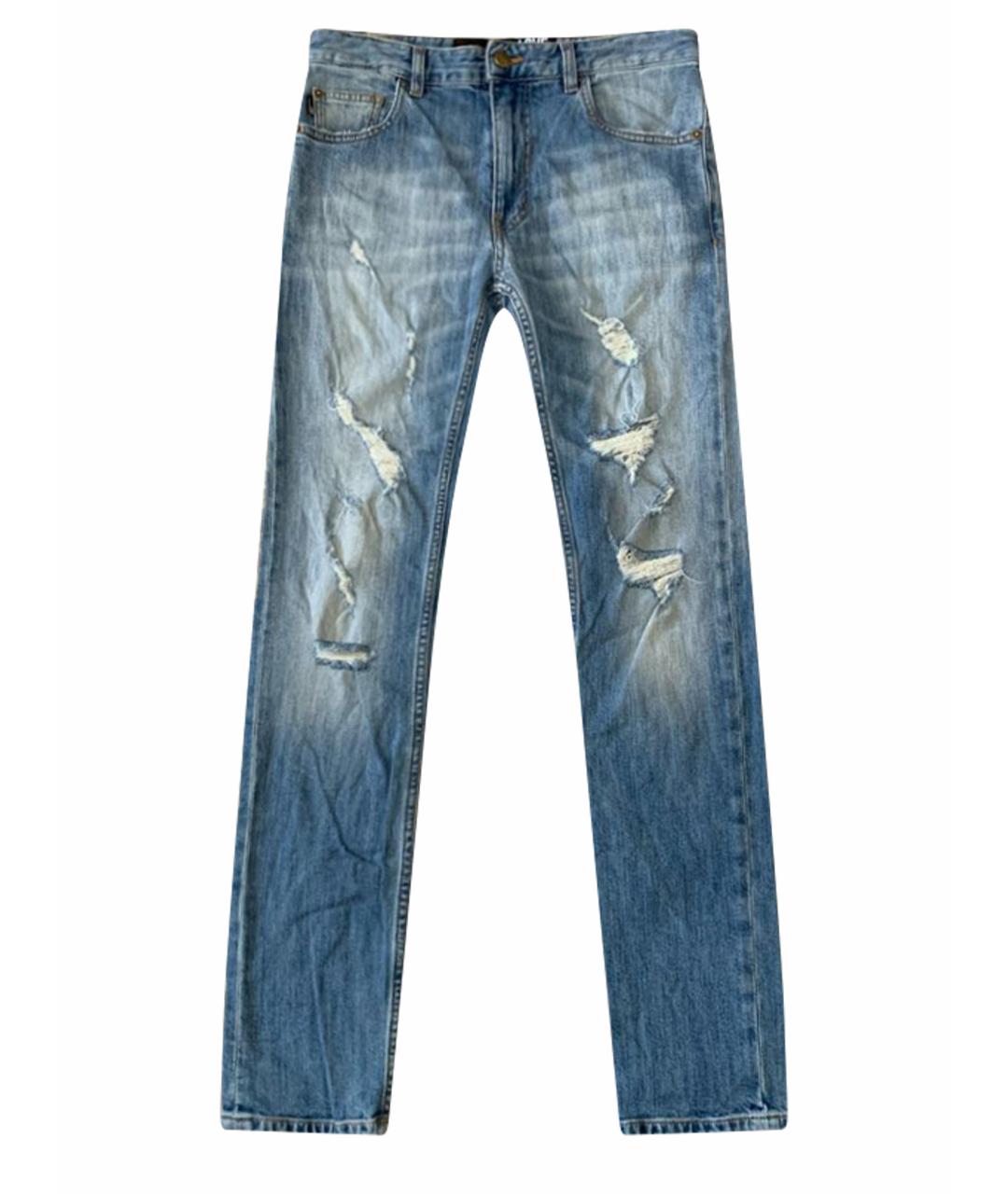 LOVE MOSCHINO Голубые хлопковые джинсы скинни, фото 1
