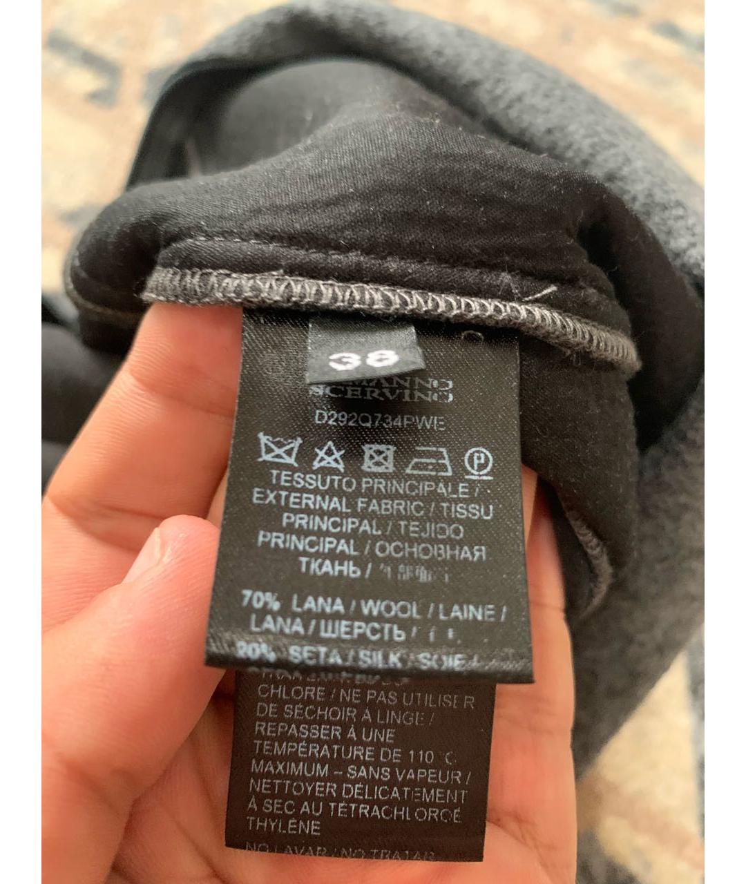 ERMANNO SCERVINO Антрацитовое кашемировое коктейльное платье, фото 5