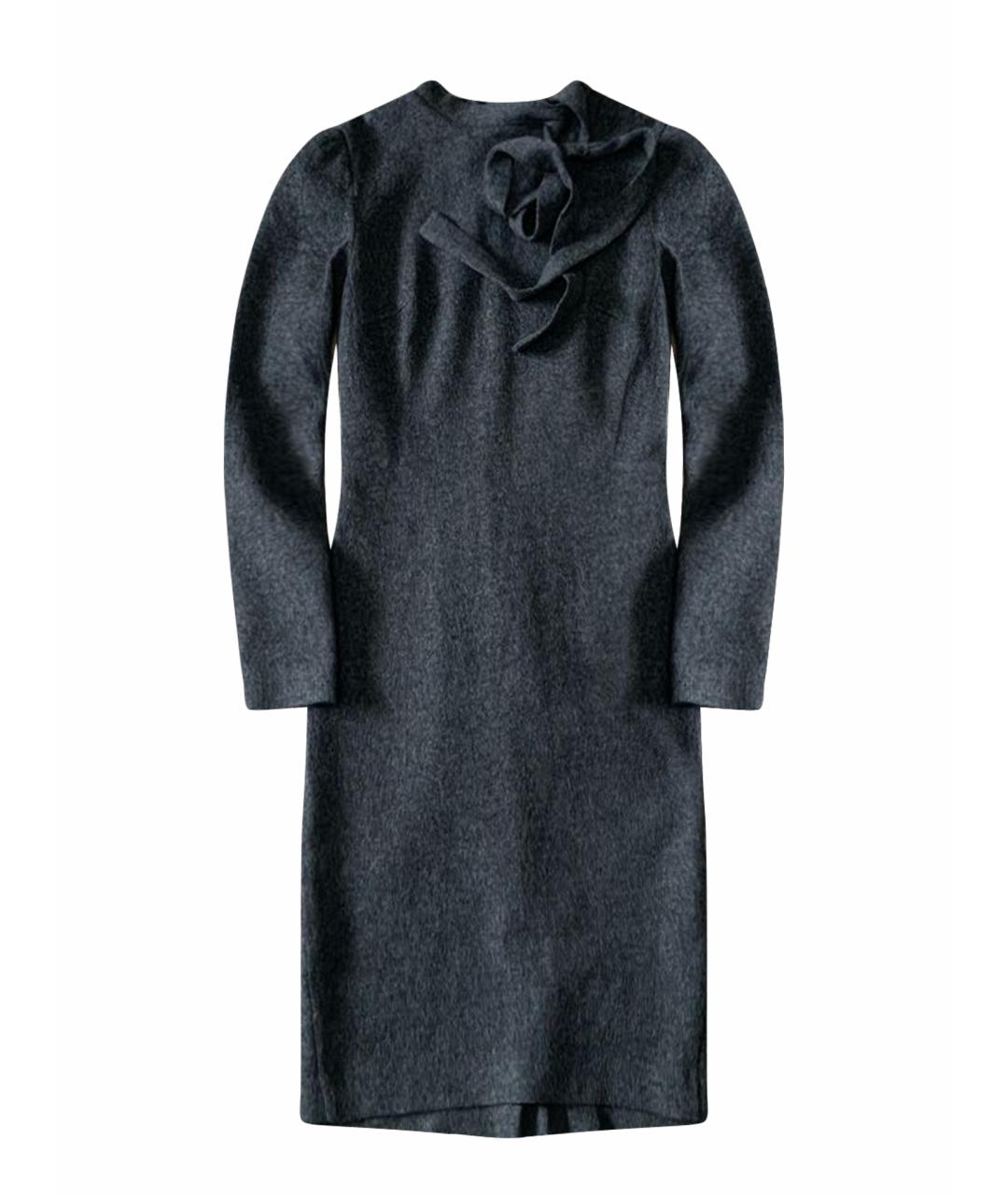 ERMANNO SCERVINO Антрацитовое кашемировое коктейльное платье, фото 1