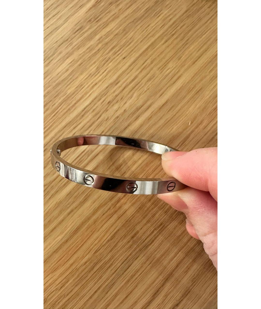 CARTIER Серебряный браслет из белого золота, фото 4