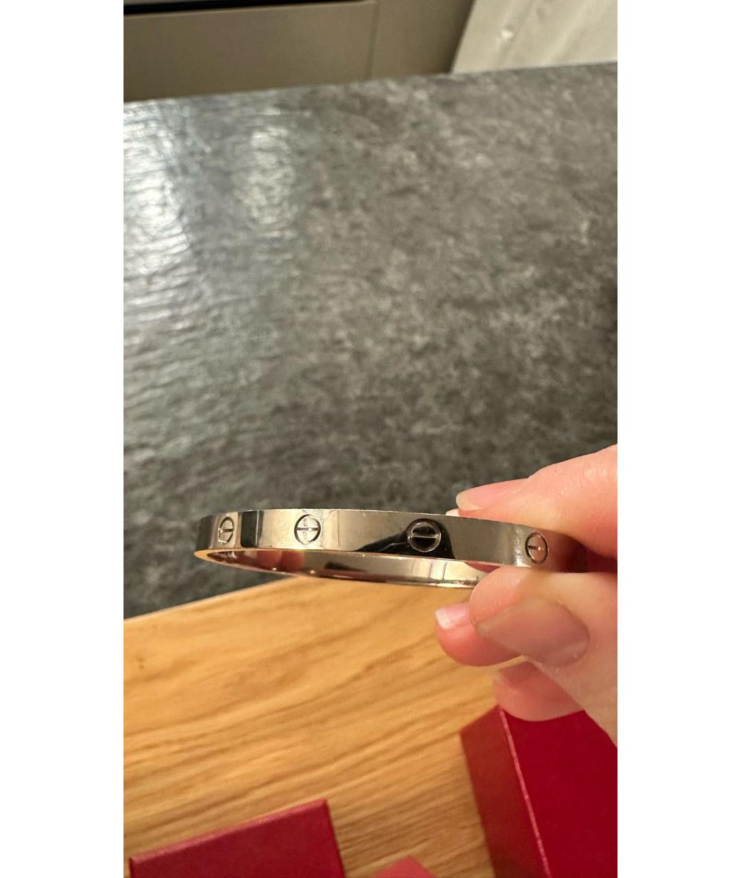 CARTIER Серебряный браслет из белого золота, фото 8