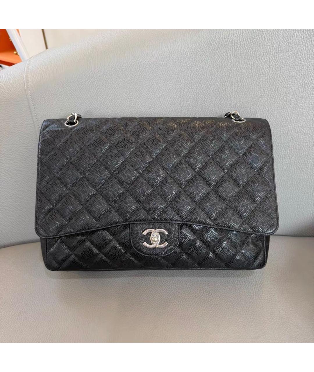 CHANEL Черная кожаная сумка тоут, фото 8