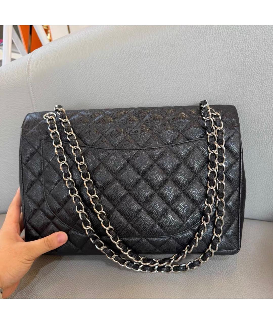CHANEL Черная кожаная сумка тоут, фото 4