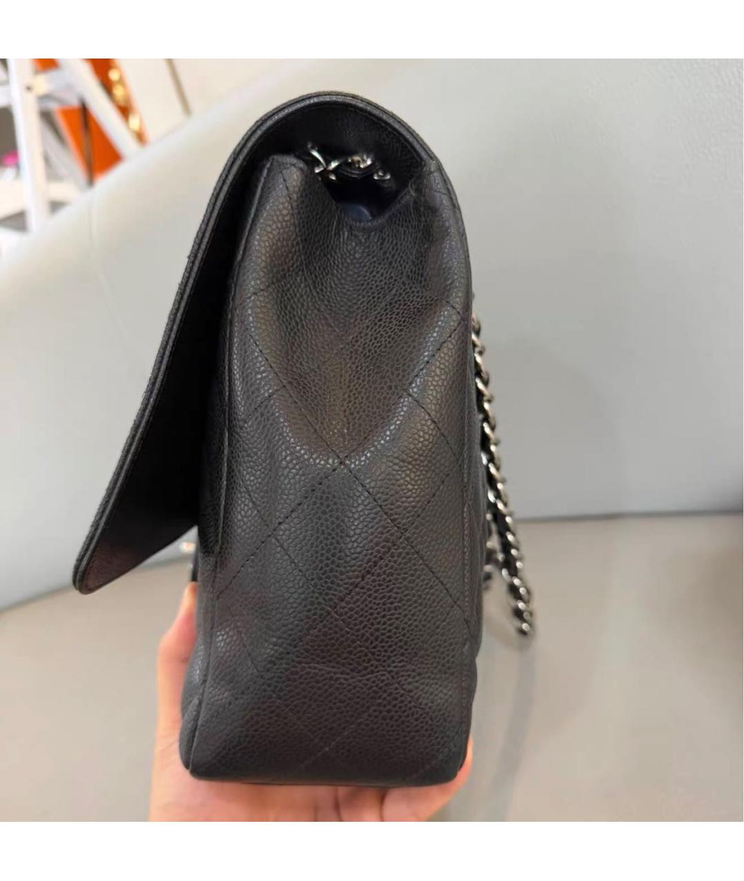 CHANEL Черная кожаная сумка тоут, фото 3