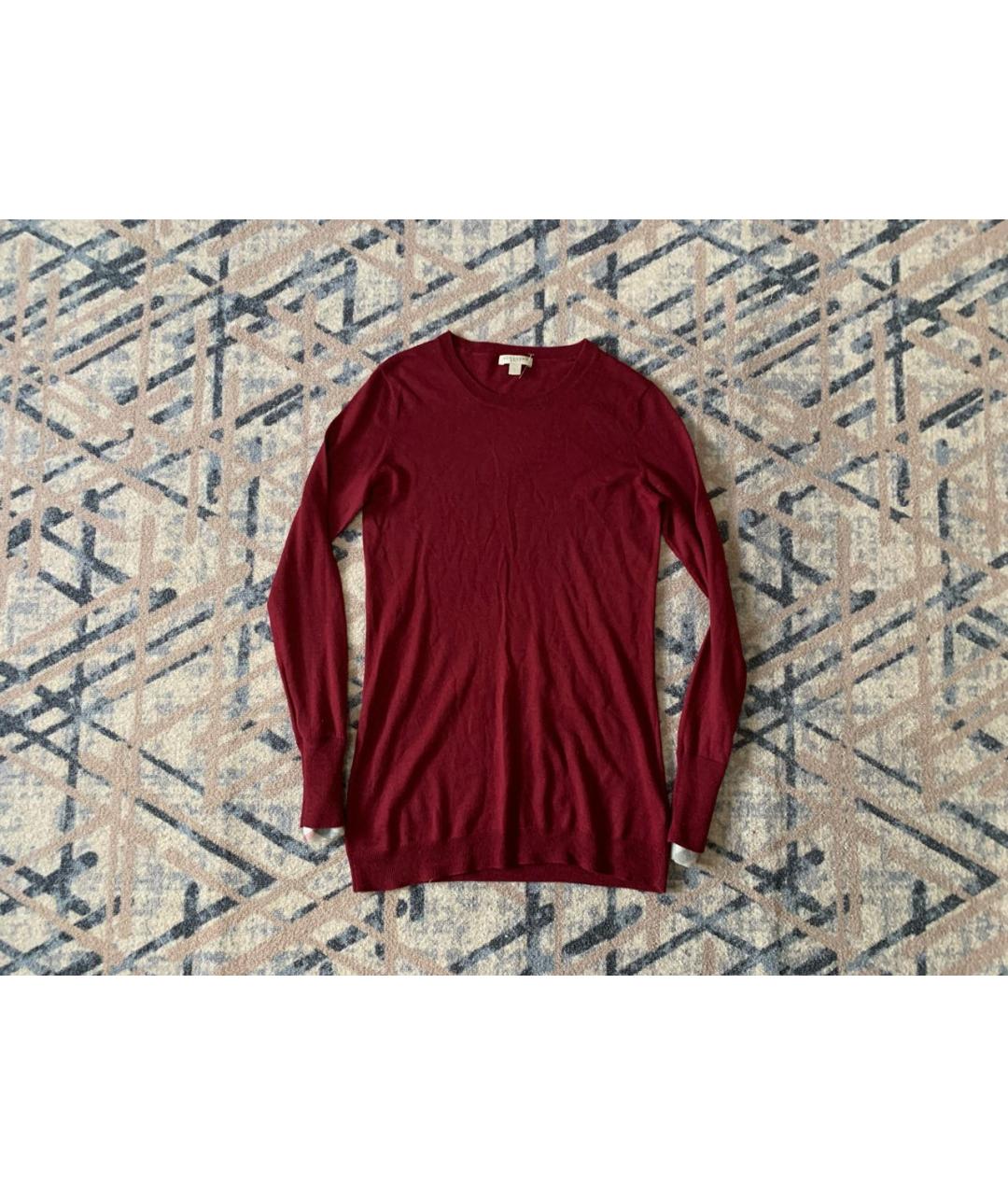 BURBERRY Бордовый шерстяной джемпер / свитер, фото 6