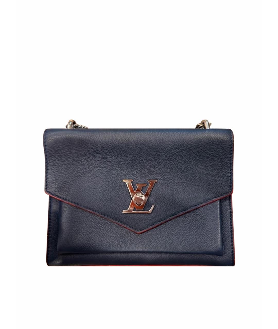 LOUIS VUITTON Темно-синяя кожаная сумка через плечо, фото 1