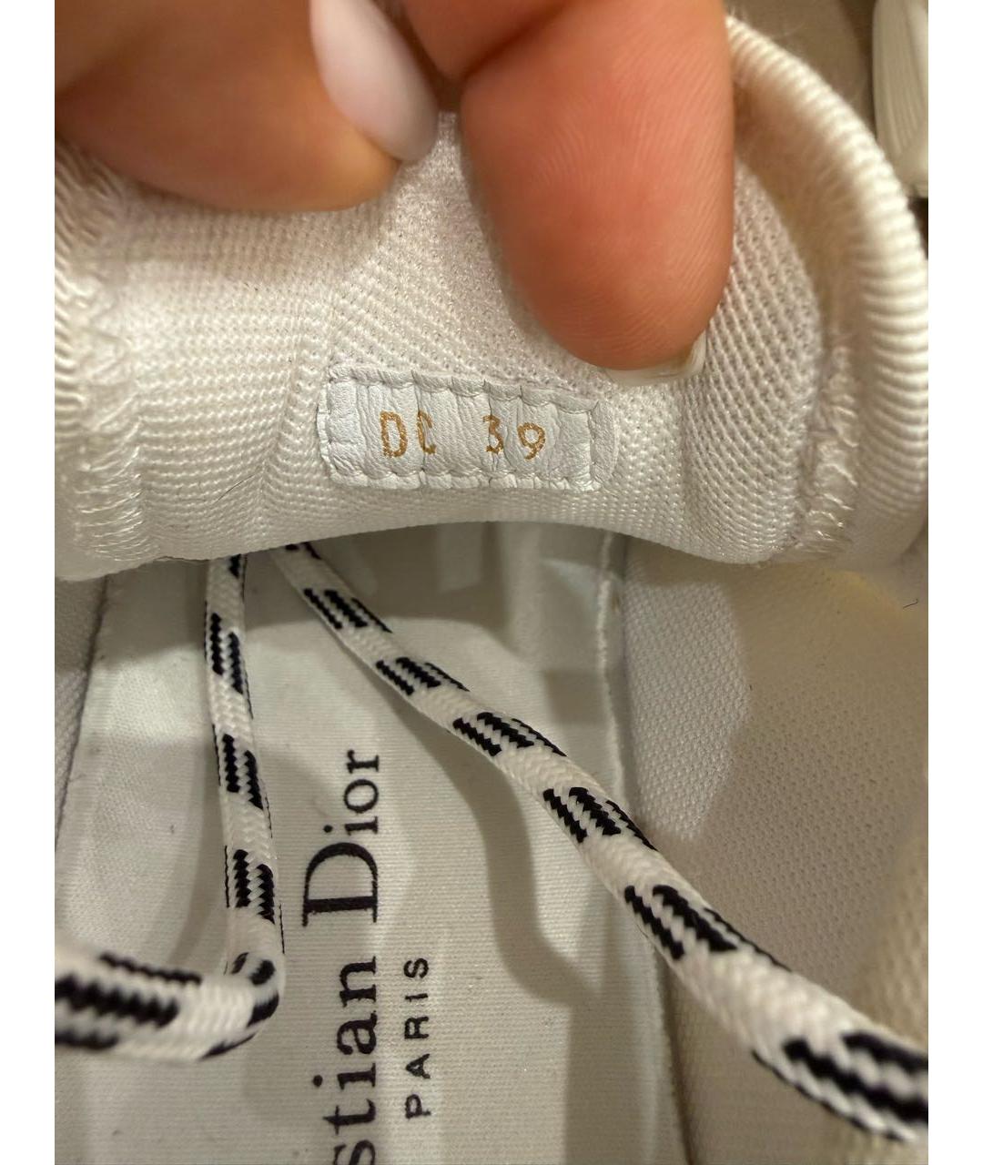 CHRISTIAN DIOR Белые кроссовки из искусственной кожи, фото 5
