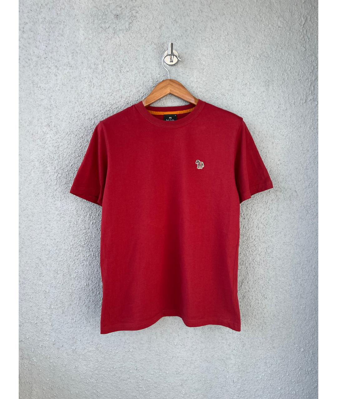 PAUL SMITH Красная хлопковая футболка, фото 4