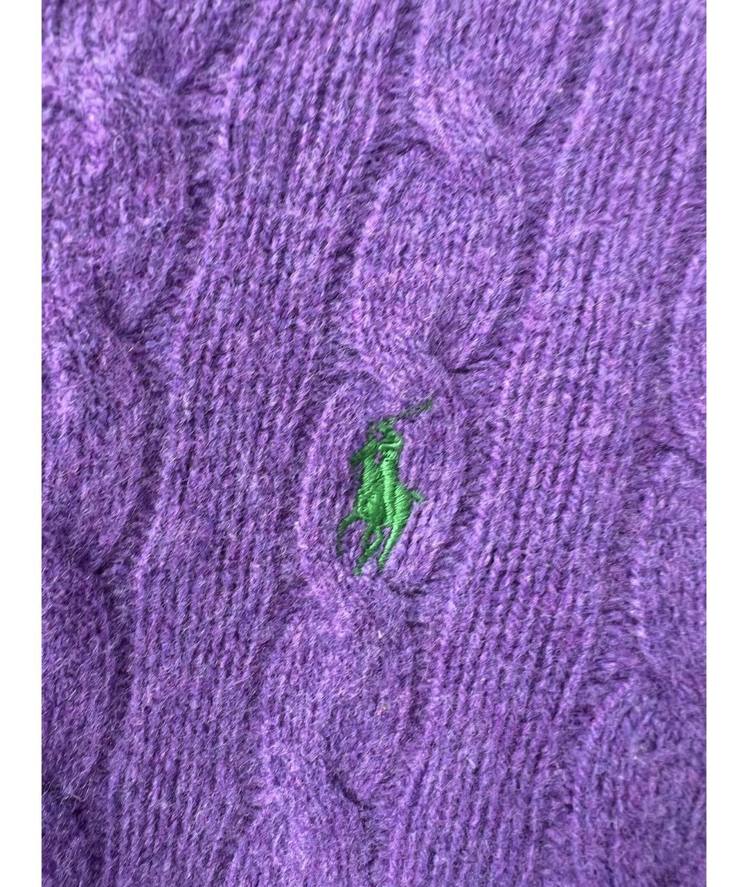POLO RALPH LAUREN Фиолетовый шерстяной джемпер / свитер, фото 2