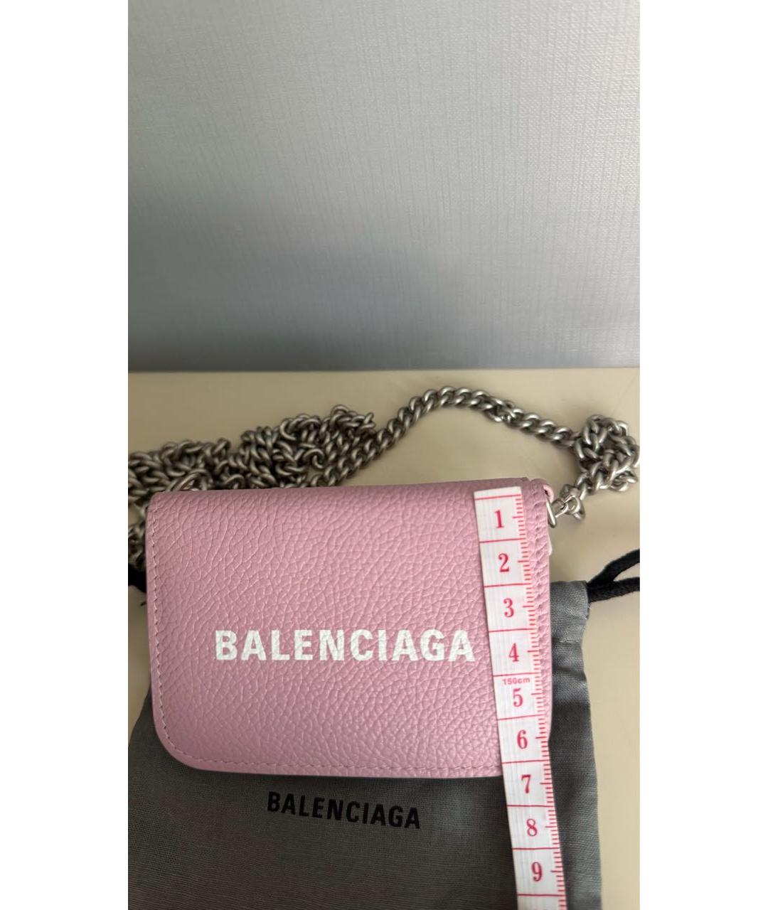 BALENCIAGA Розовая кожаная сумка через плечо, фото 4