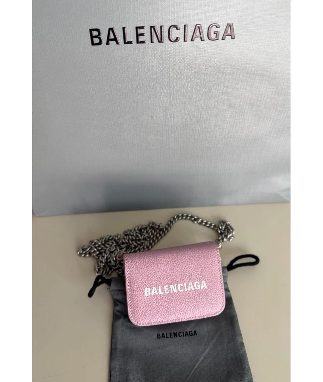 BALENCIAGA Розовая кожаная сумка через плечо, фото 2