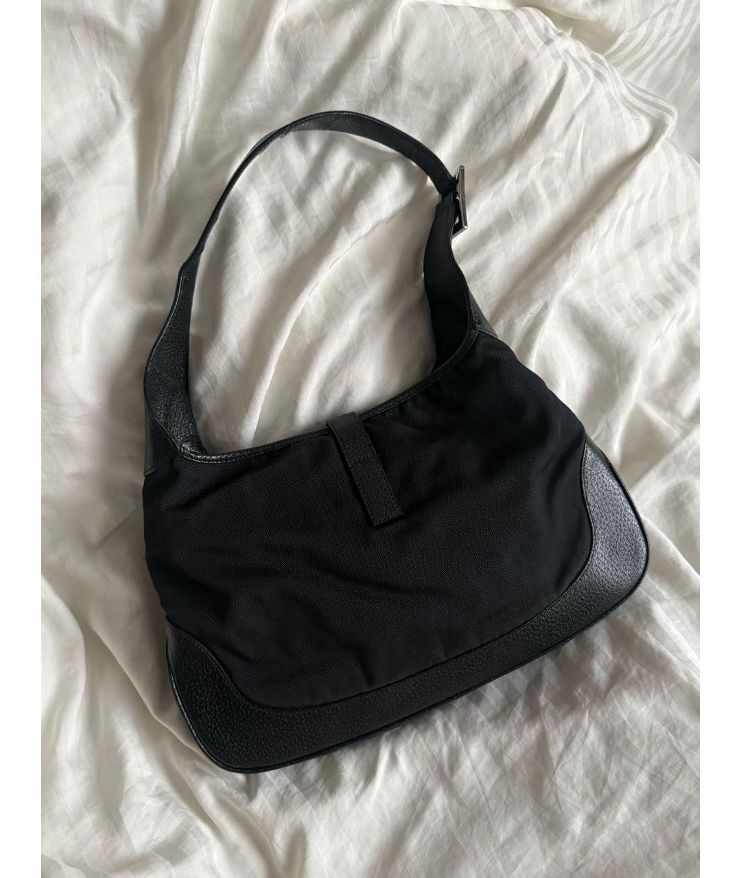 GUCCI Черная кожаная сумка с короткими ручками, фото 3