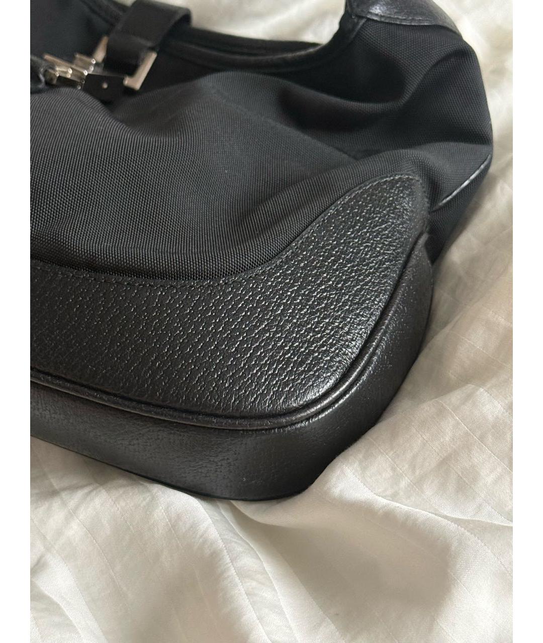 GUCCI Черная кожаная сумка с короткими ручками, фото 7