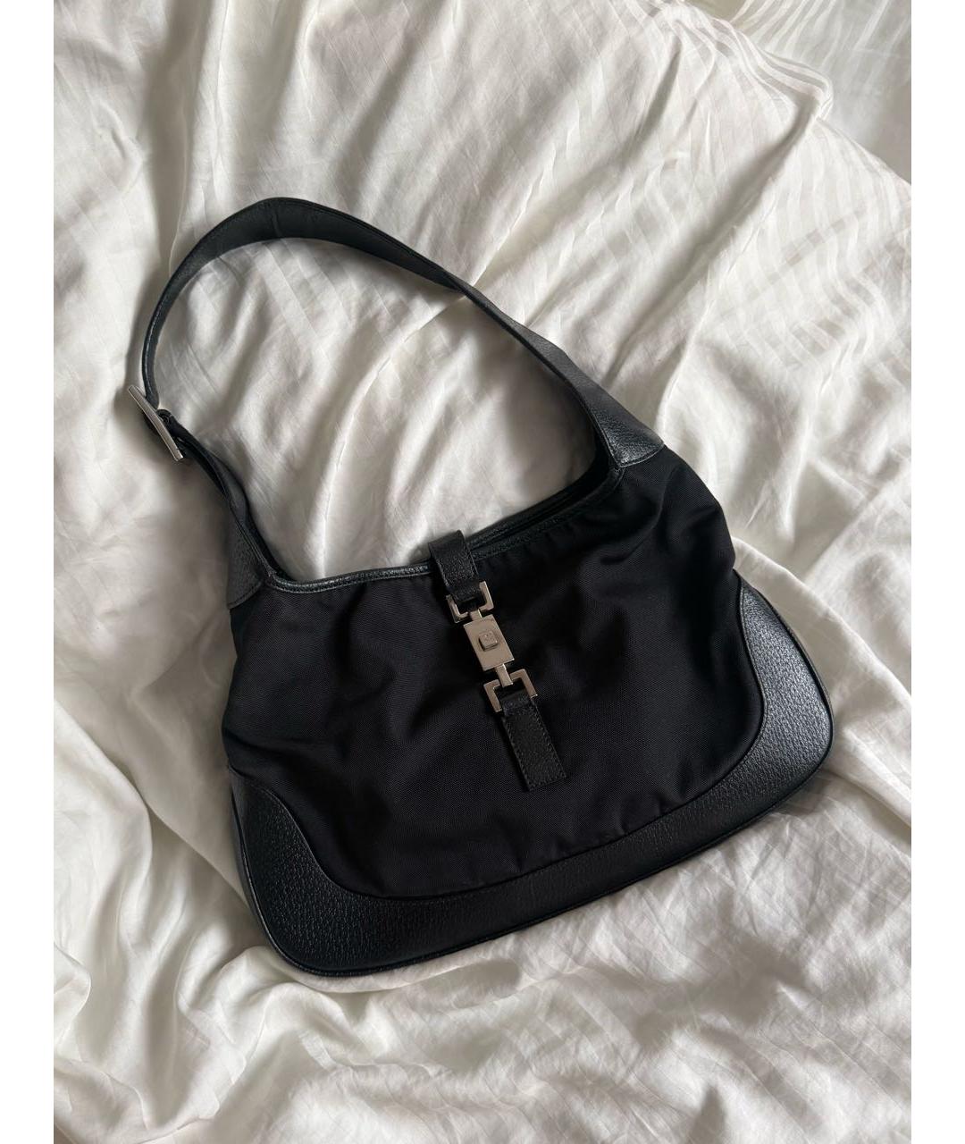 GUCCI Черная кожаная сумка с короткими ручками, фото 2