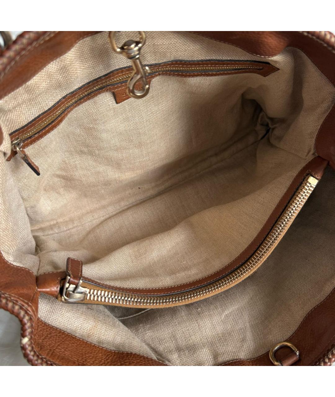 GUCCI Коричневая сумка тоут из канвы, фото 7