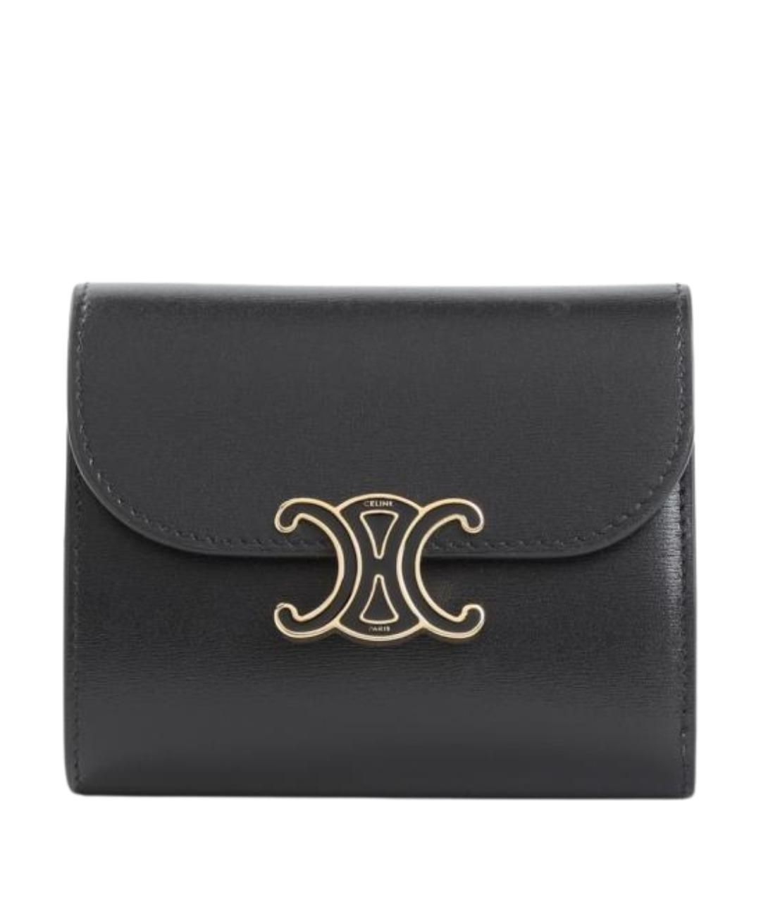 CELINE Черный кожаный кошелек, фото 1