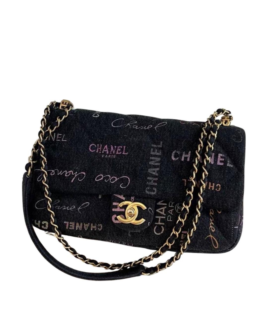 CHANEL Черная тканевая сумка через плечо, фото 1