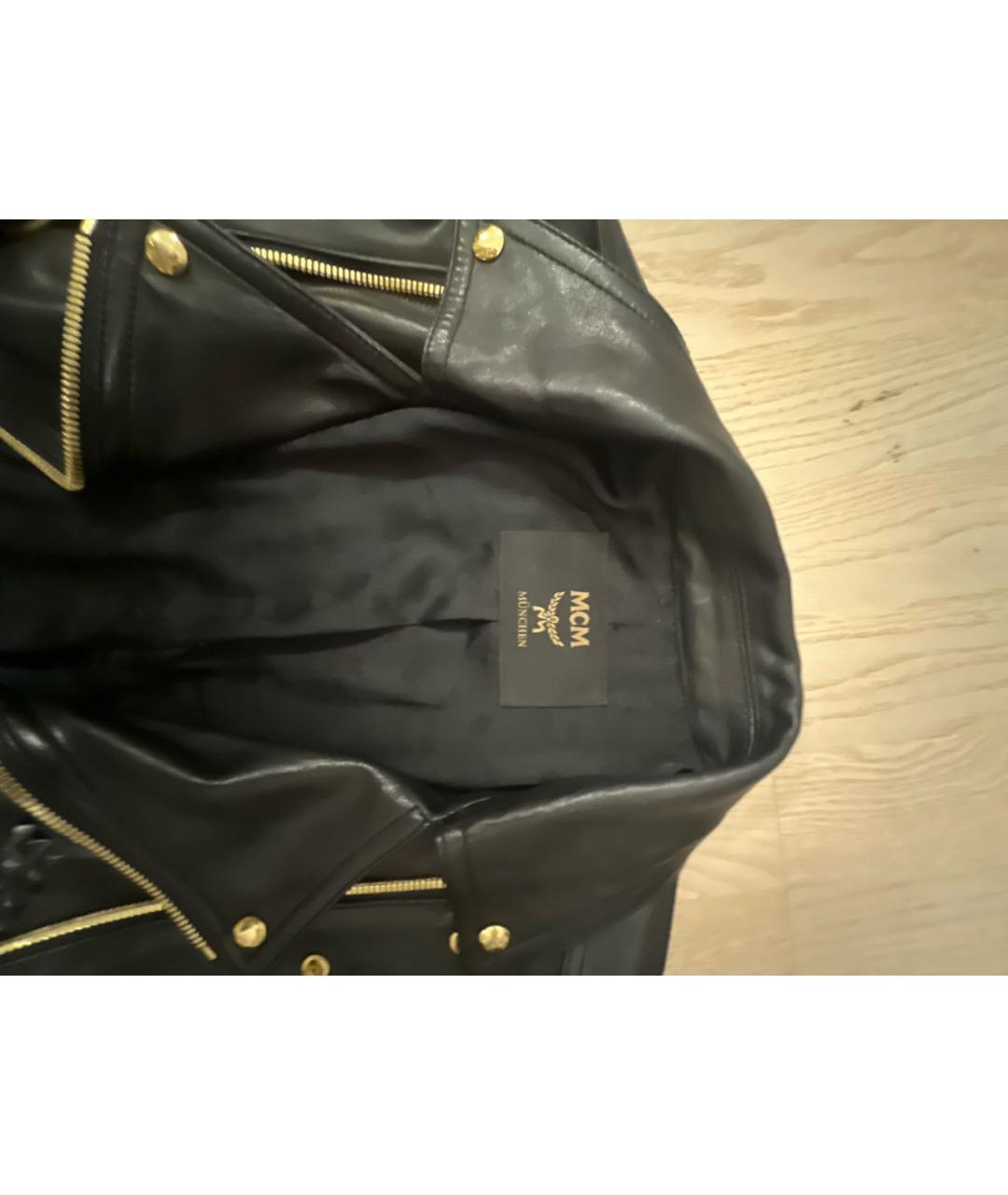 MCM Черная кожаная куртка, фото 3