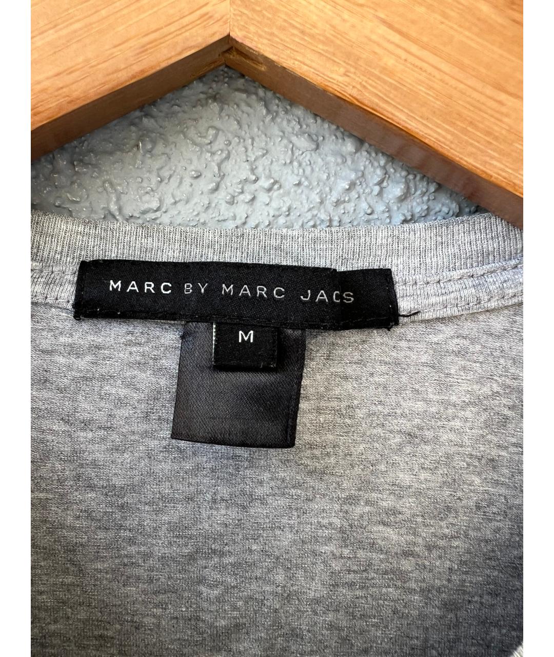 MARC BY MARC JACOBS Серая хлопковая футболка, фото 3