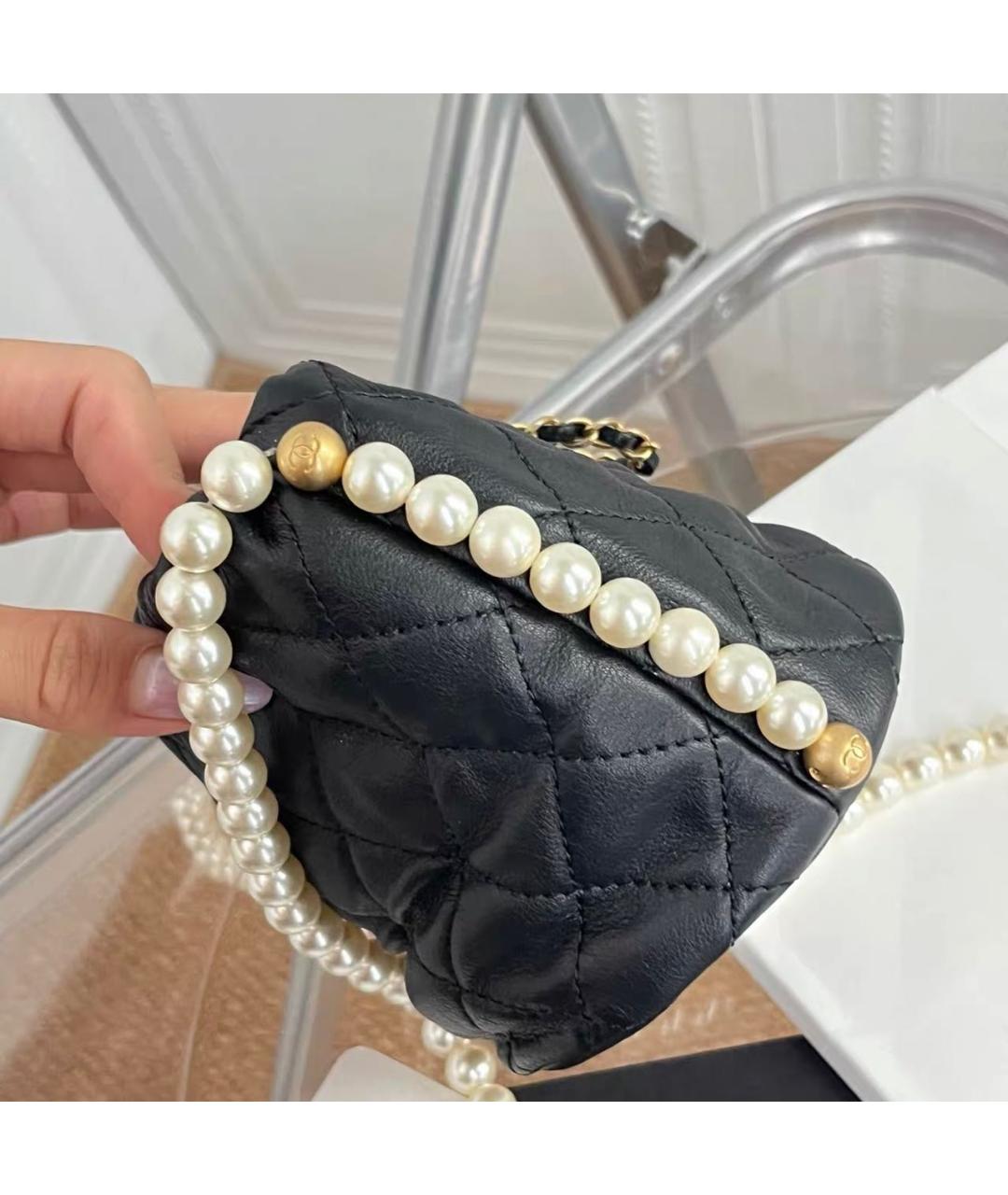 CHANEL Черная кожаная сумка через плечо, фото 4