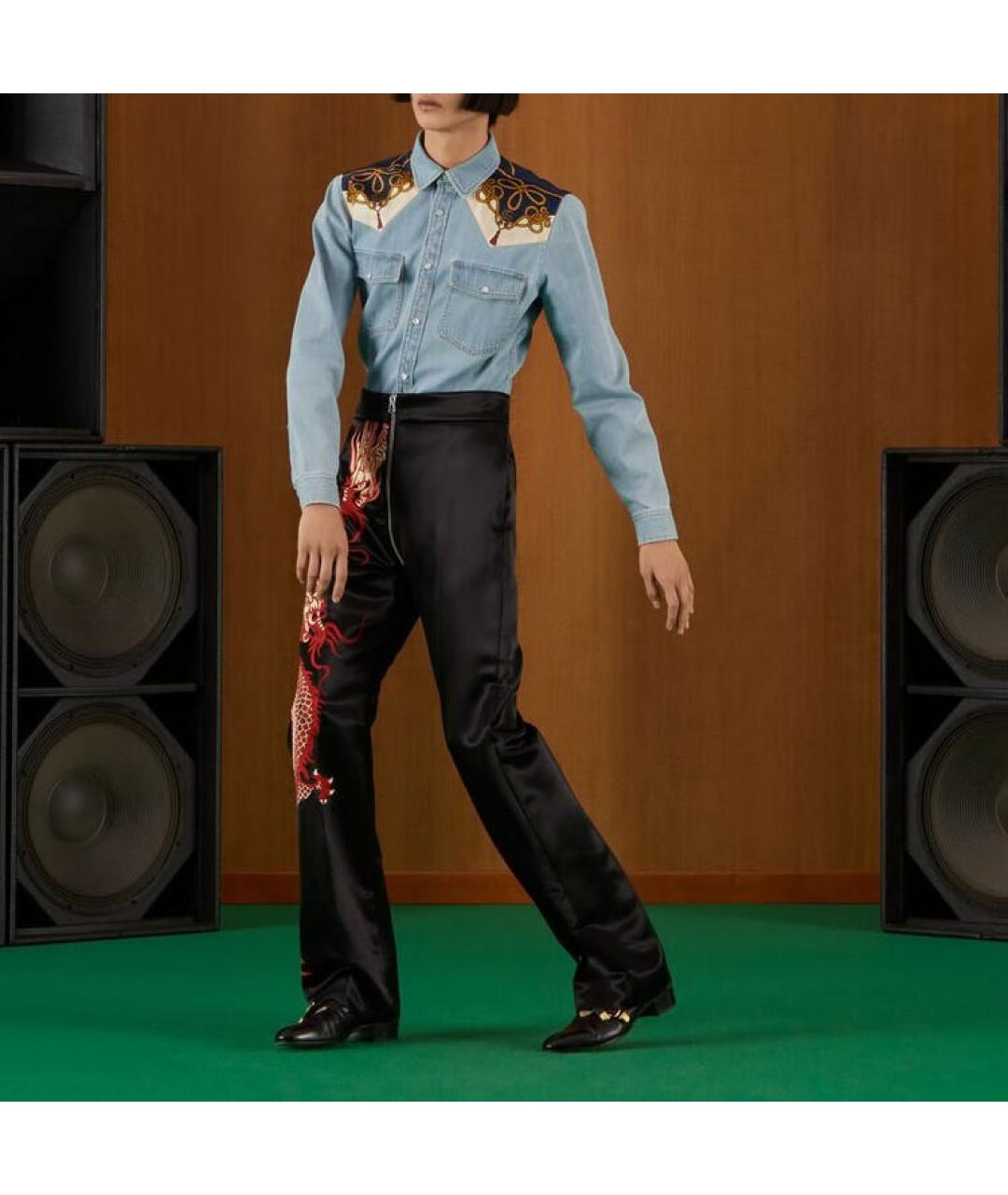 GUCCI Голубая классическая рубашка, фото 2