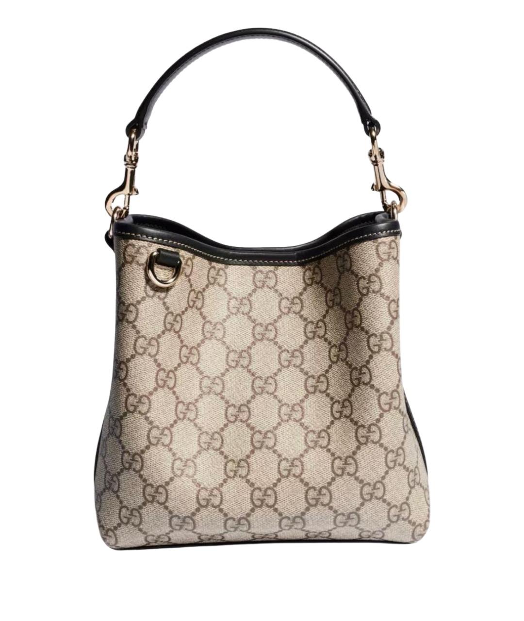 GUCCI Бежевая сумка через плечо из канвы, фото 1