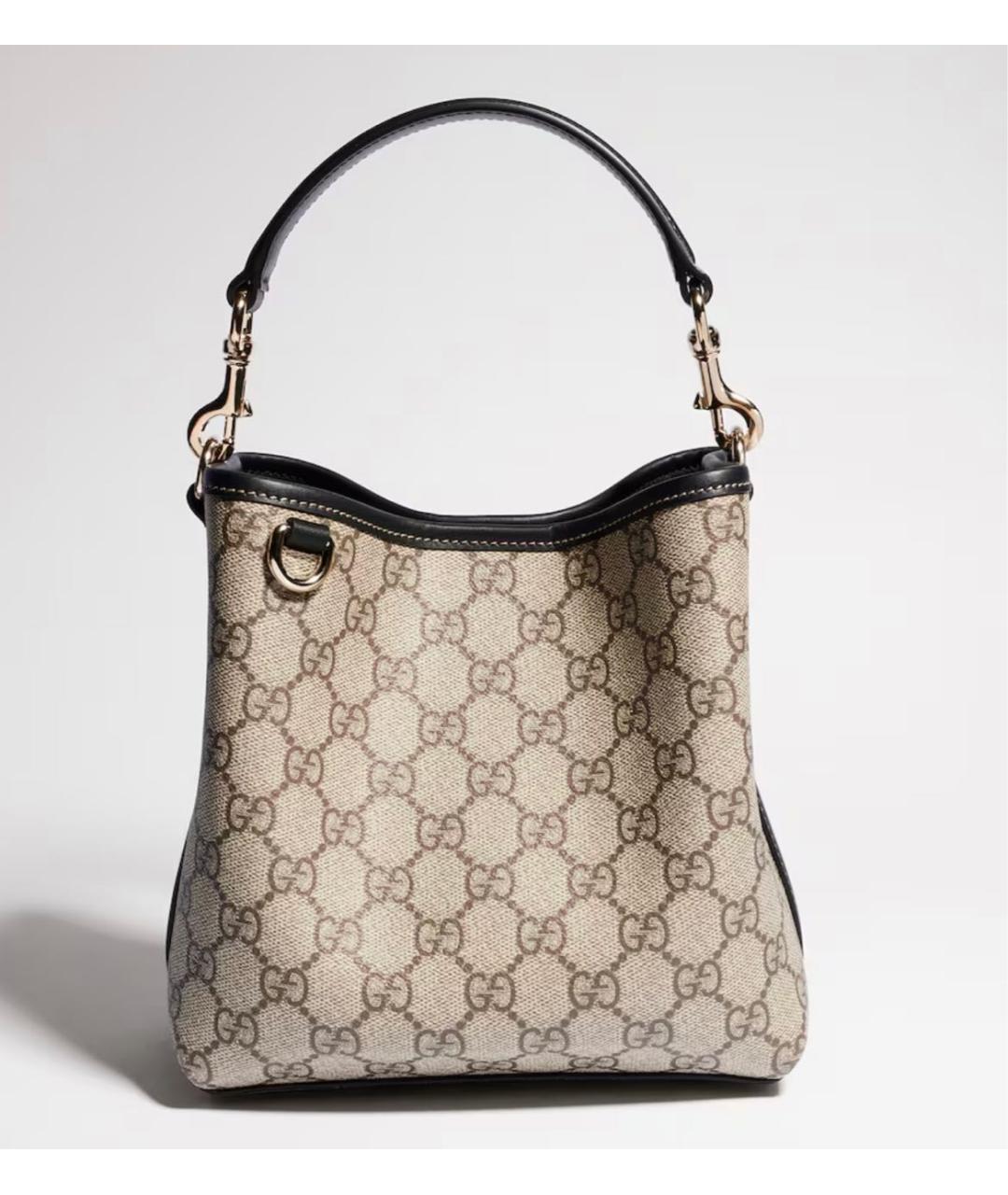 GUCCI Бежевая сумка через плечо из канвы, фото 5