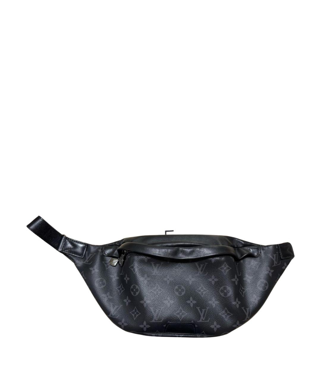 LOUIS VUITTON Антрацитовая кожаная барсетка, фото 1