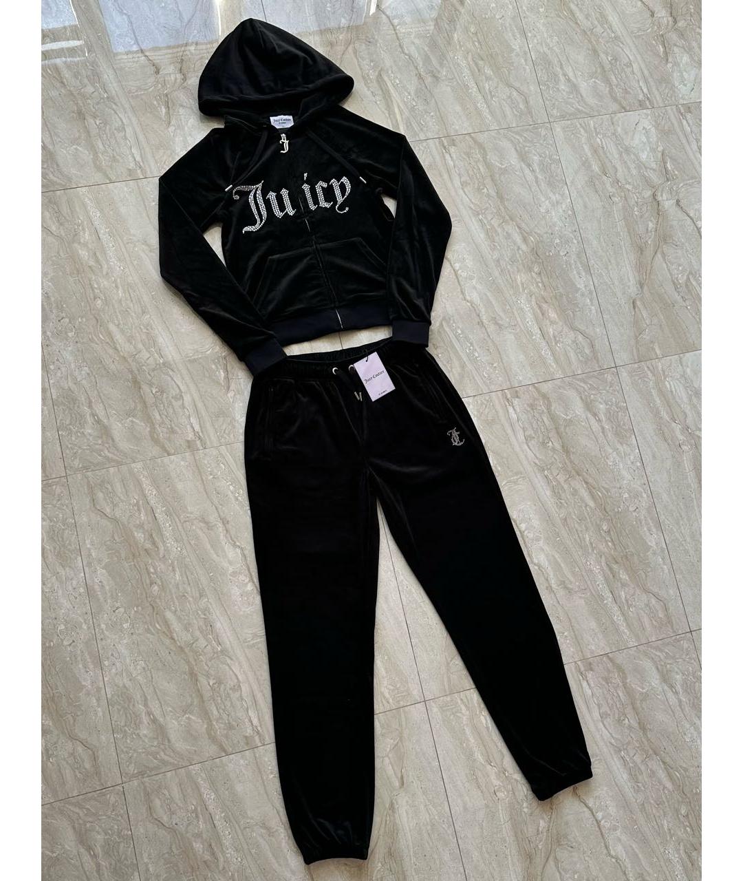 JUICY COUTURE Черный велюровый спортивные костюмы, фото 2