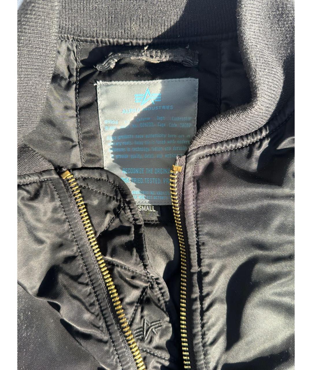 ALPHA INDUSTRIES Черная нейлоновая куртка, фото 3
