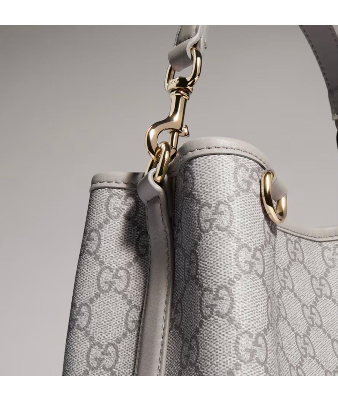 GUCCI Серая сумка через плечо из канвы, фото 2