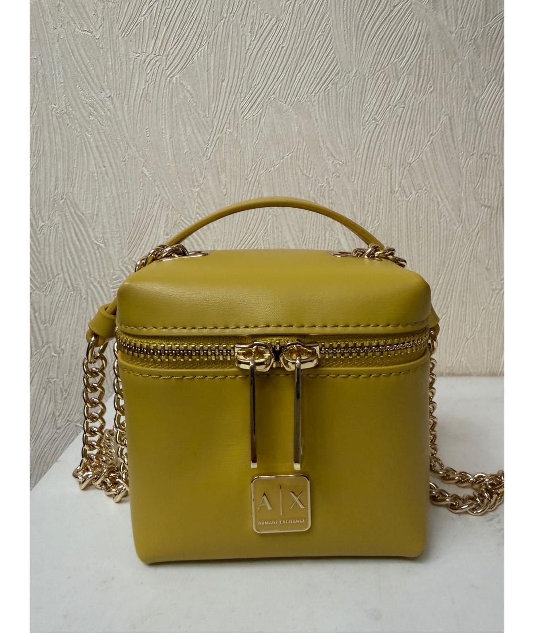 ARMANI EXCHANGE Горчичная сумка через плечо из искусственной кожи, фото 5