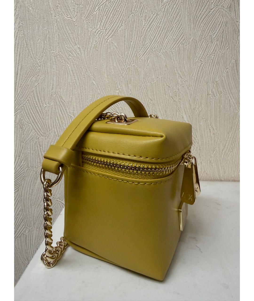 ARMANI EXCHANGE Горчичная сумка через плечо из искусственной кожи, фото 2