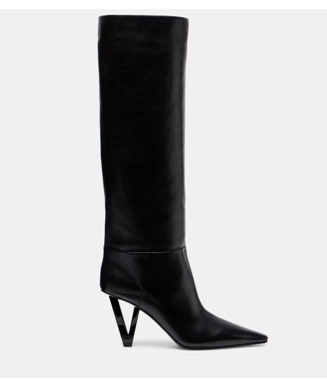 VERSACE Черные кожаные сапоги, фото 8
