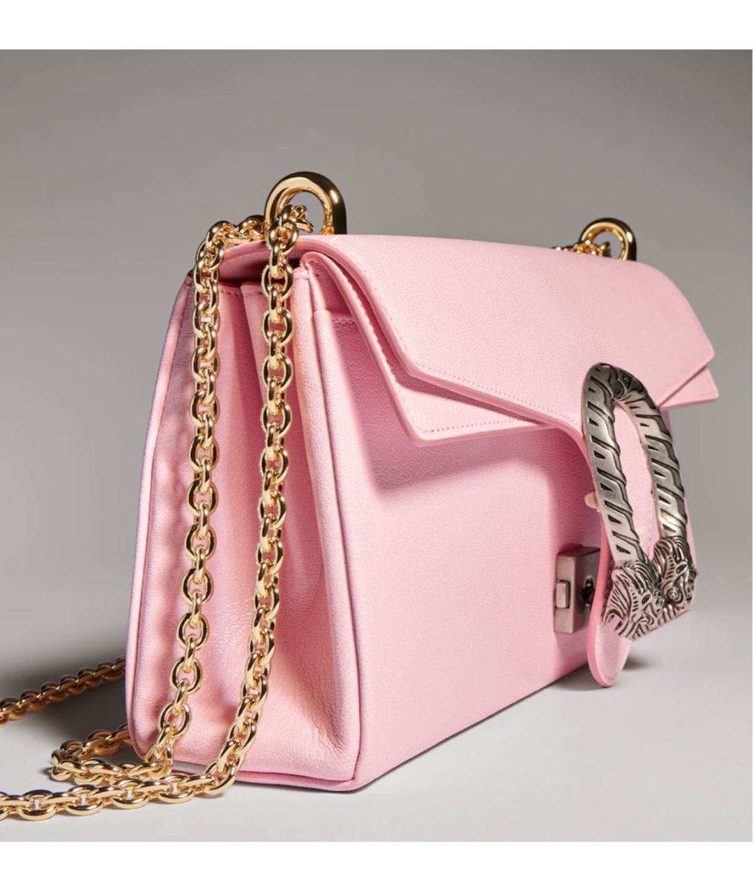 GUCCI Розовая кожаная сумка через плечо, фото 4