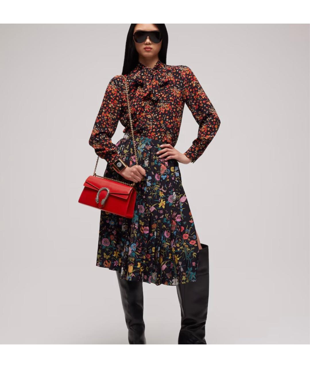 GUCCI Красная кожаная сумка через плечо, фото 4