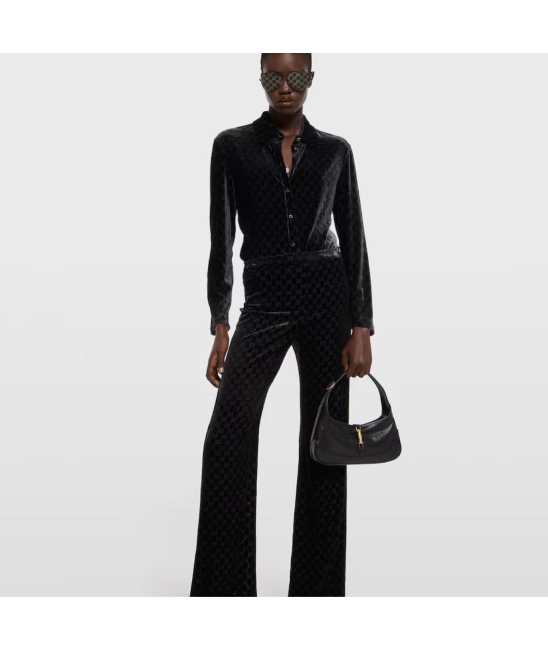 GUCCI Черная кожаная сумка с короткими ручками, фото 3