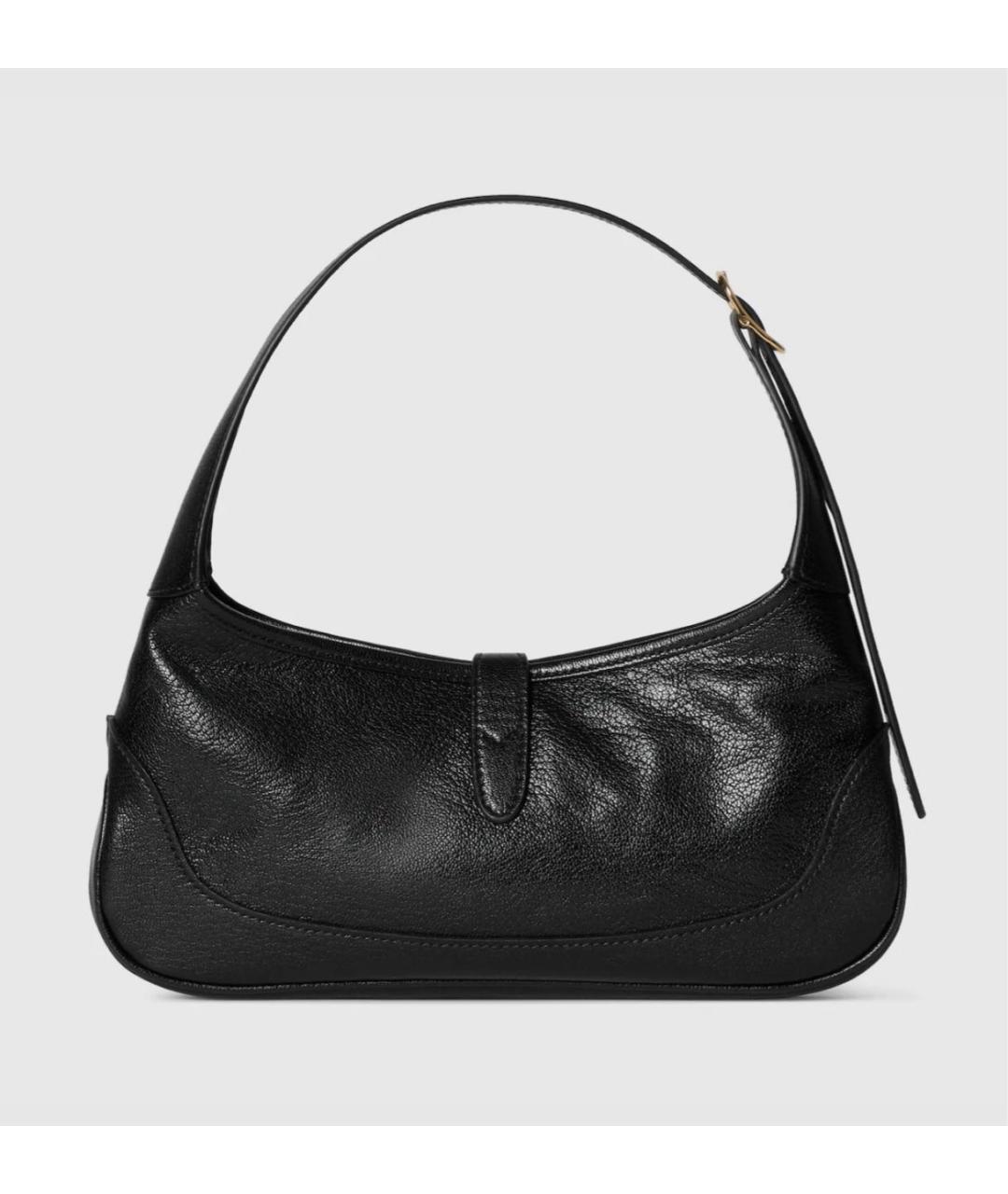 GUCCI Черная кожаная сумка с короткими ручками, фото 4