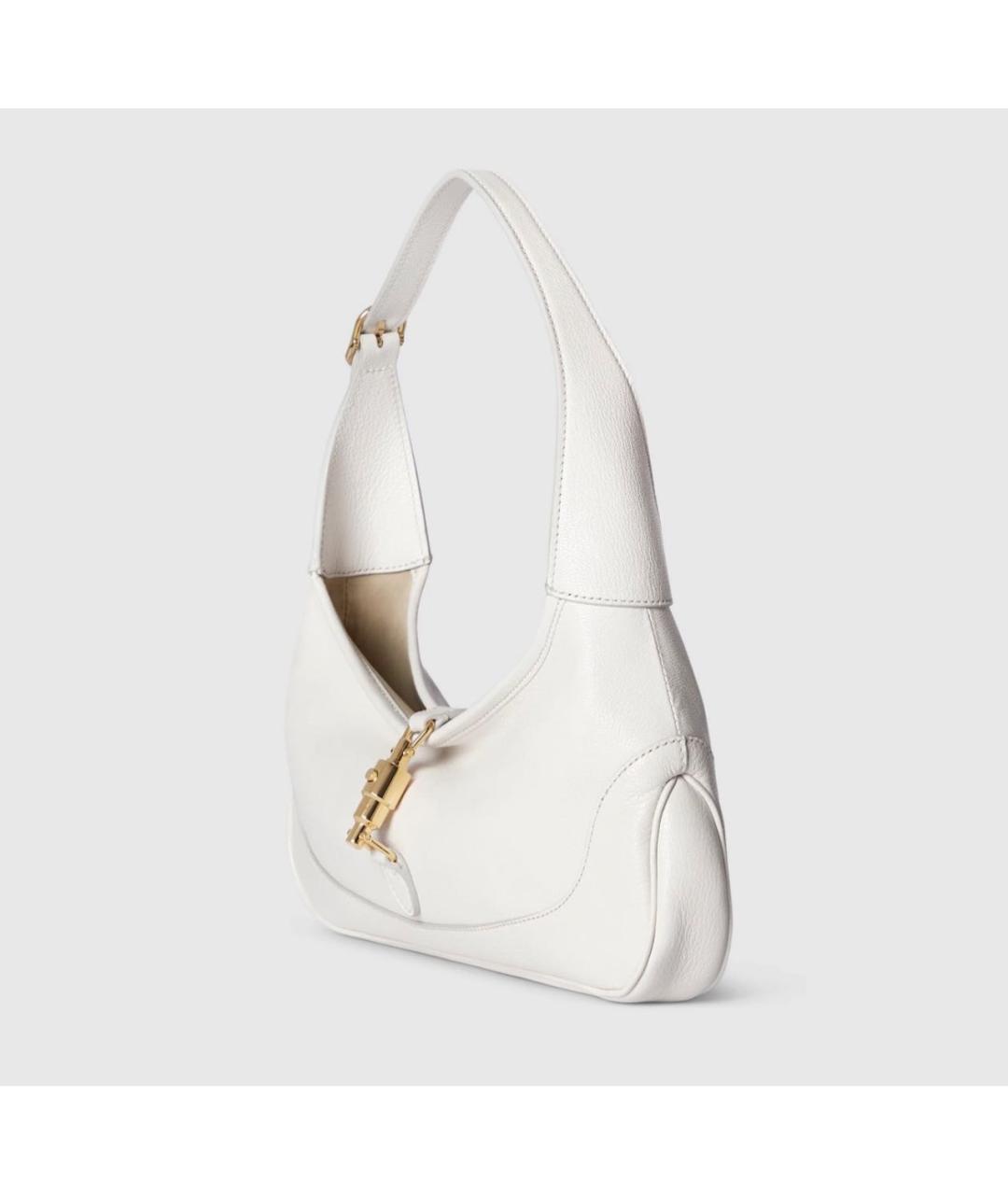 GUCCI Белая кожаная сумка с короткими ручками, фото 2