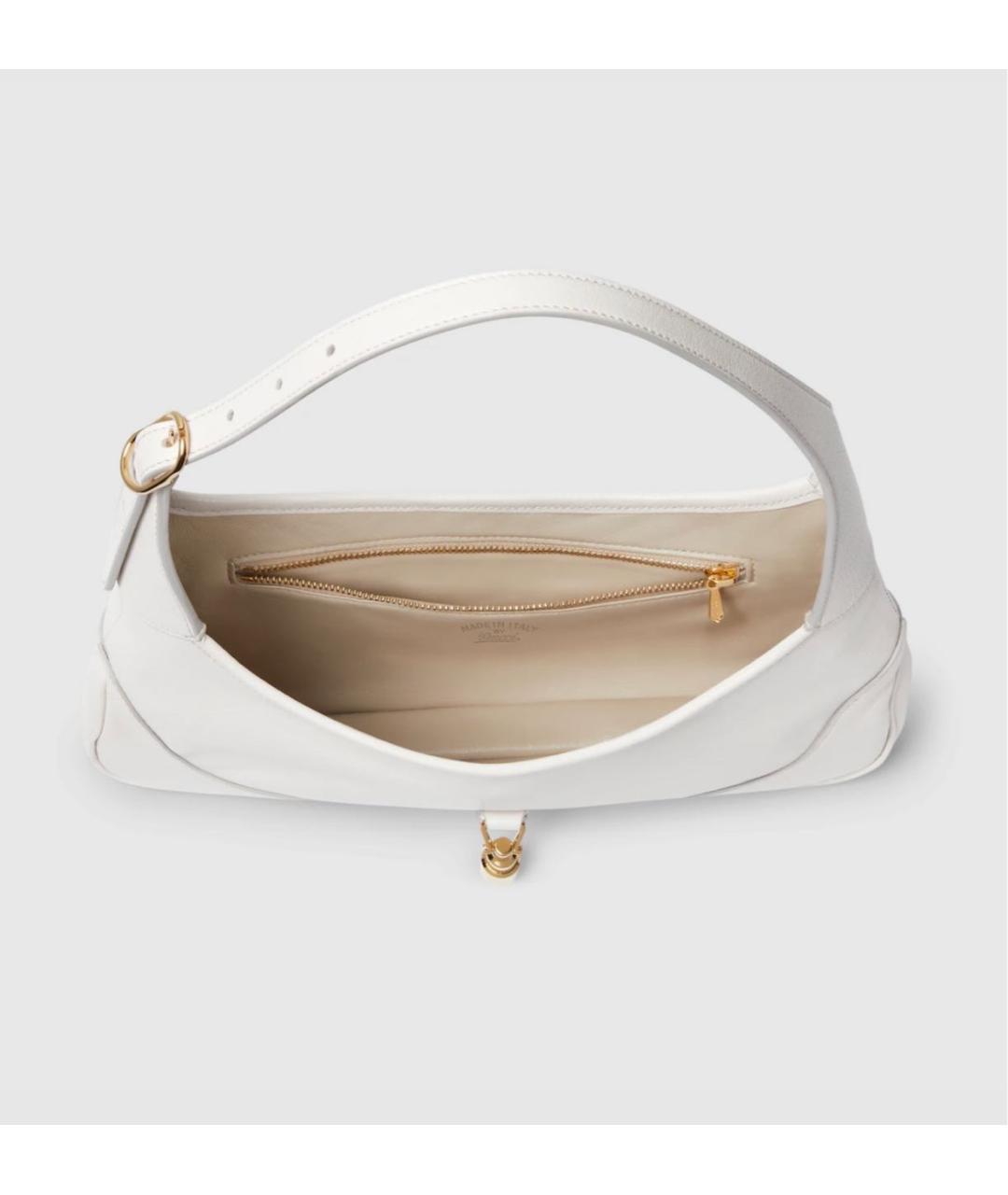 GUCCI Белая кожаная сумка с короткими ручками, фото 5