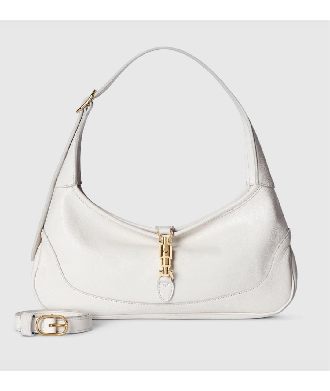 GUCCI Белая кожаная сумка с короткими ручками, фото 6