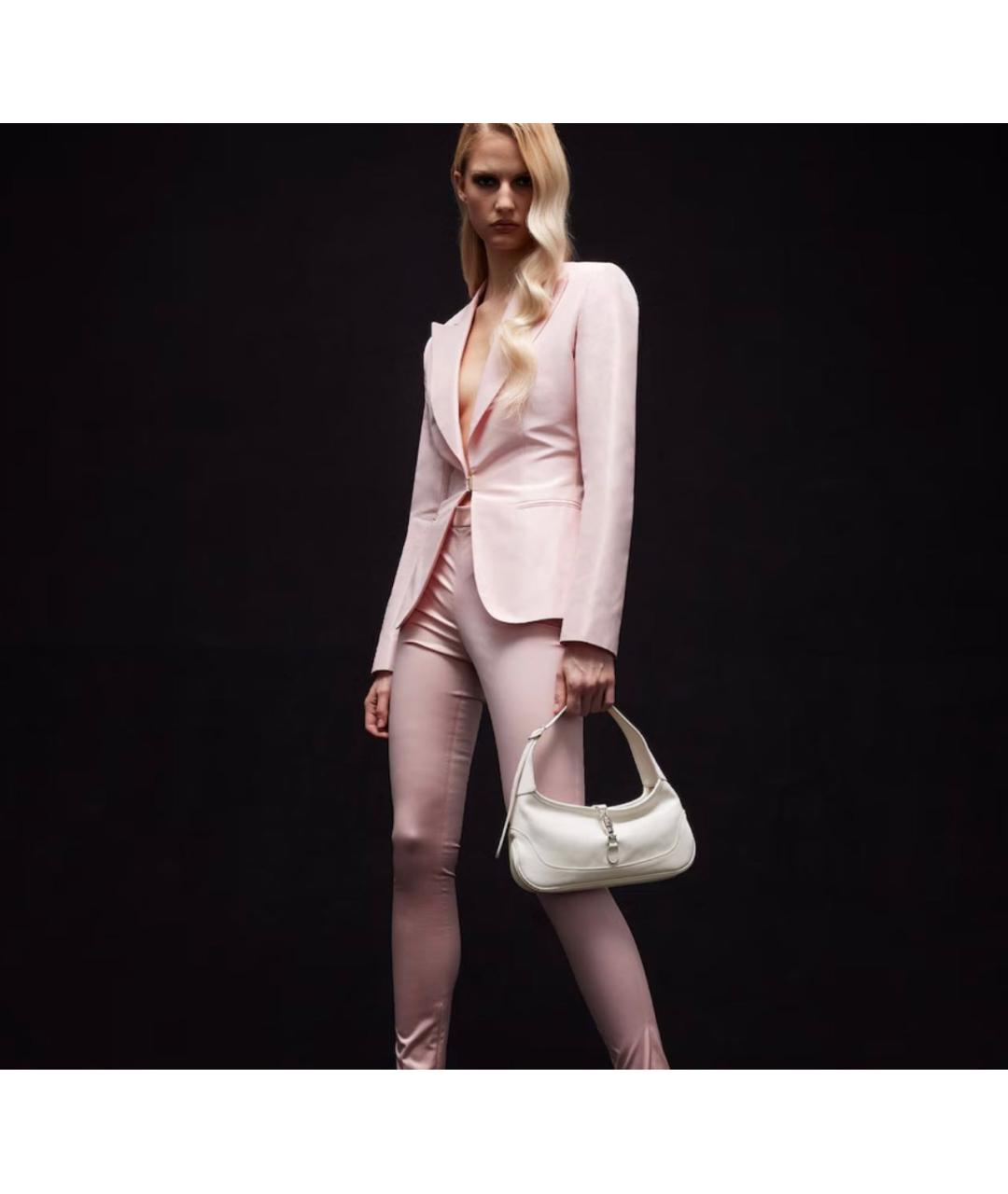 GUCCI Белая кожаная сумка с короткими ручками, фото 5