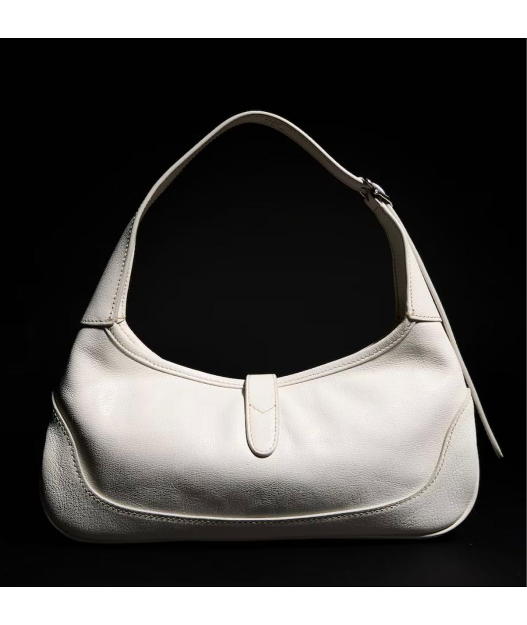 GUCCI Белая кожаная сумка с короткими ручками, фото 3