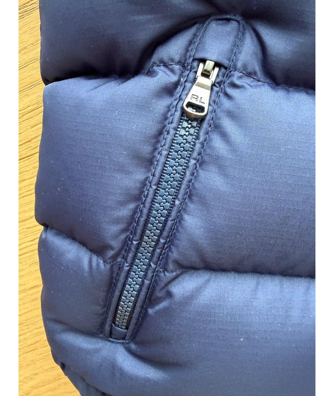 POLO RALPH LAUREN Темно-синий полиэстеровый жакет / жилет, фото 5