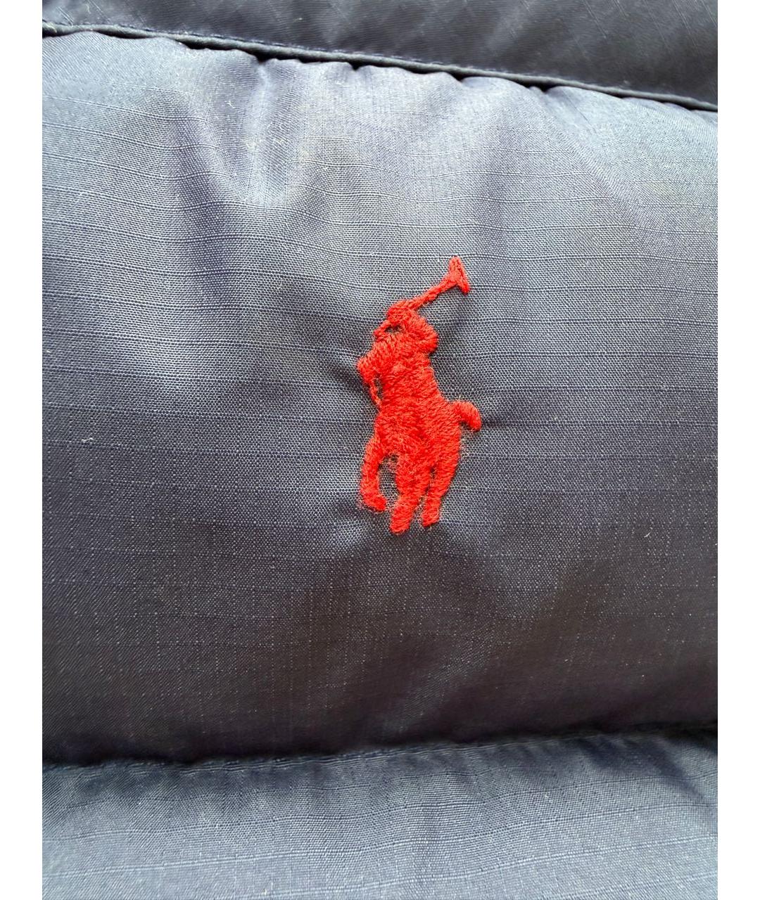 POLO RALPH LAUREN Темно-синий полиэстеровый жакет / жилет, фото 4