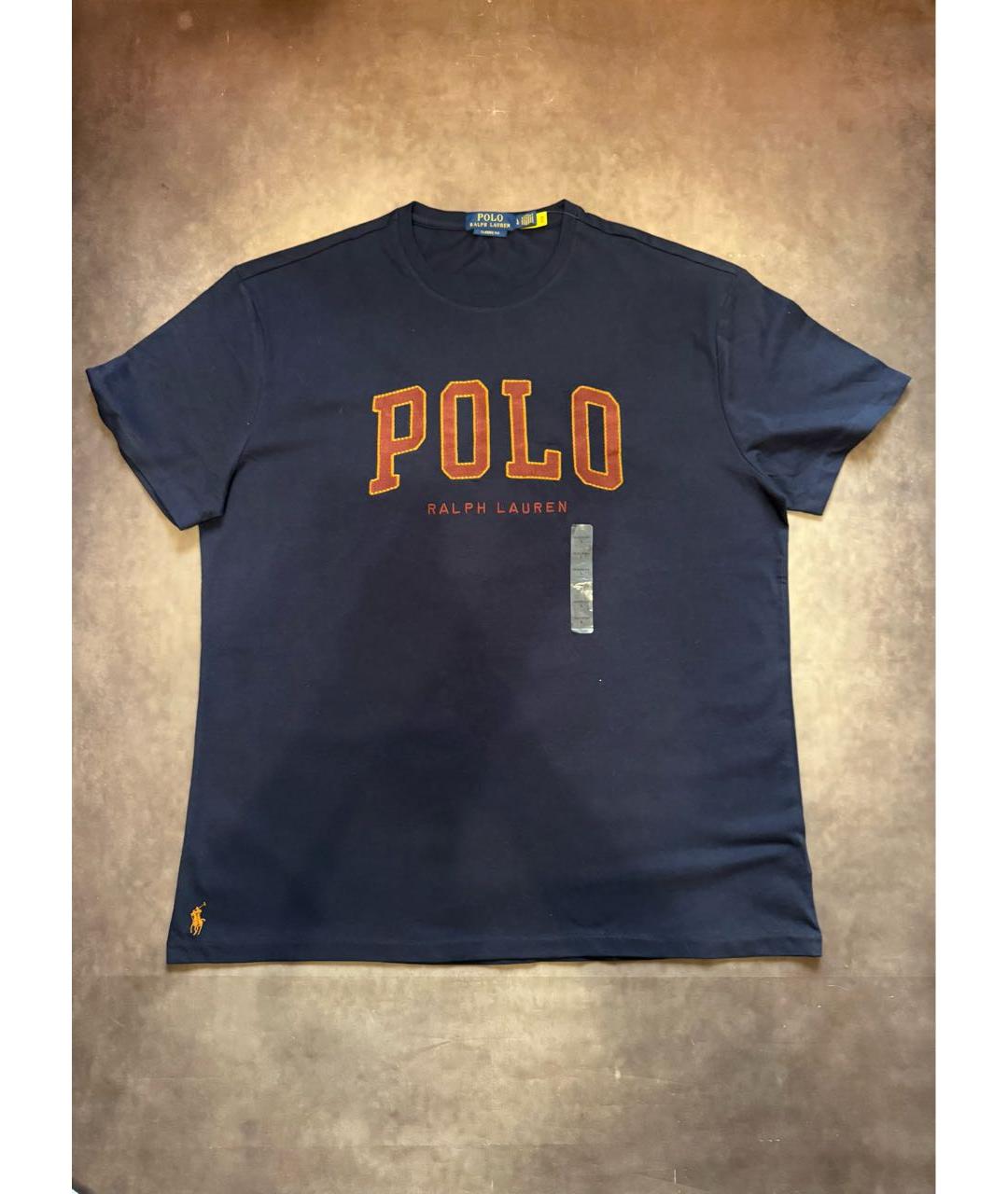 POLO RALPH LAUREN Темно-синяя хлопковая футболка, фото 6